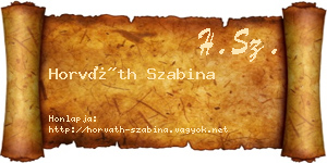 Horváth Szabina névjegykártya
