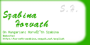 szabina horvath business card